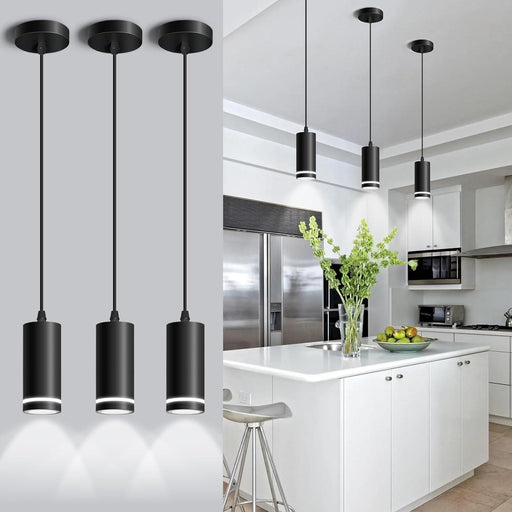 OKELI Mini Modern Pendant Light Black 3-Lights Fixtures - okeli lights