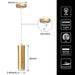 OKELI Gold LED Pendant Lights,Modern Mini Kitchen Island Lights Adjustable Focus 1 Pack - okeli lights