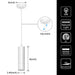OKELI White Modern Pendant Lights,LED Mini Kitchen Island Lights Adjustable Focus 1 Pack - okeli lights
